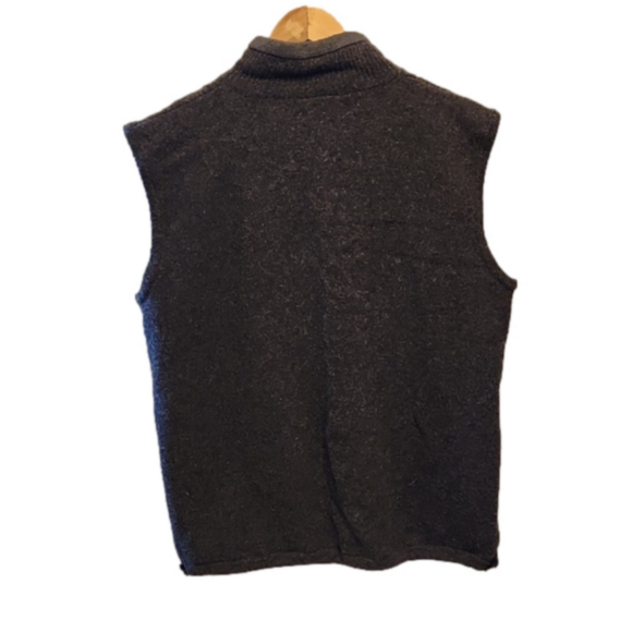 Carraig Donn Aran Irish wool  full zip sweater vest XXL gray - Picture 9 of 12